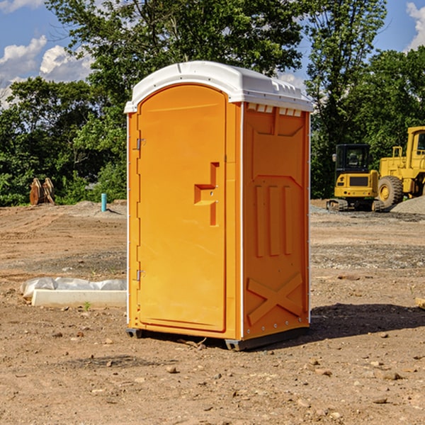 how often are the portable toilets cleaned and serviced during a rental period in Denison KS